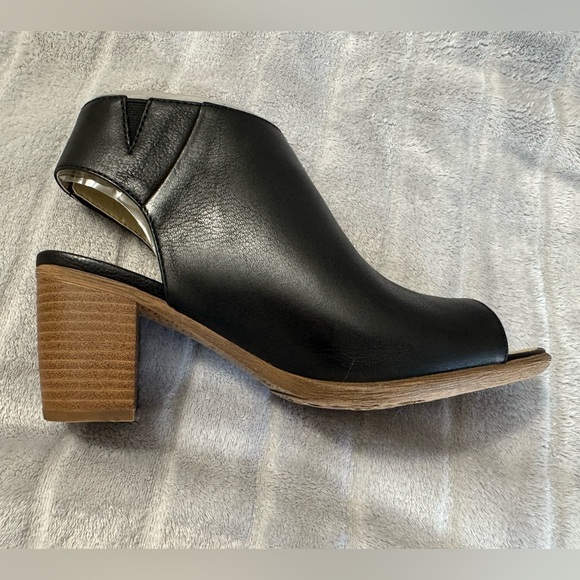 Josef Seibel Bonnie 09 Peep Toe Leather Black Booties EU 37 US 6 to 6.5 - Picture 7 of 11